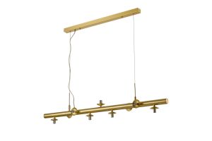 Cisko Linear Pendant Frame Only, 9 x G9, Satin Gold