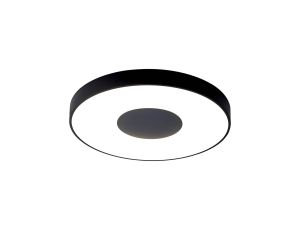 Coin 50cm Round Ceiling 80W LED With Remote Control 2700K-5000K, 3900lm, Black, 3yrs Warranty