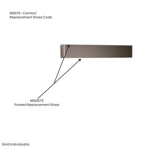 Comfort Frosted Replacement Glass For M0075