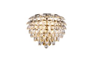 Coniston Wall Lamp, 2 Light E14, Antique Brass/Crystal
