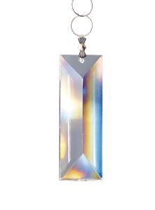 Crystal Rectangle Without Ring Clear 75x22mm 1 Hole