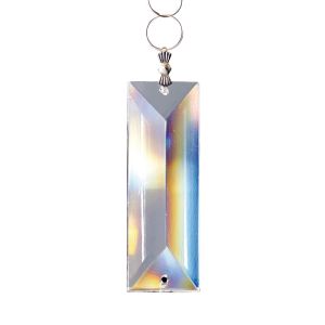 Crystal Rectangle Without Ring Clear 96x22mm 2 Holes