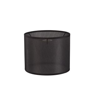 Curino Round Shade Small Sheer Weave Fabric Black 200 x 160mm