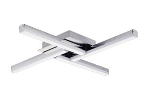 Dalaman 4 Flush Ceiling, 4 x 6W LED, 4000K, 2210lm, IP44, Polished Chrome, 3yrs Warranty