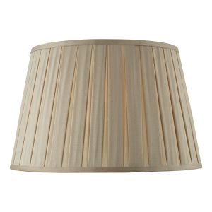 Degas E27 Taupe Faux Silk Tapered 40cm Drum Shade (Shade Only)