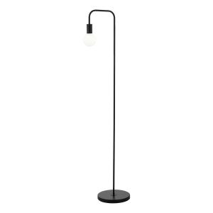 Dena 1 Light E27 Matt Black Floor Lamp With Inline Foot Switch