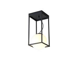 Desigual Small Tall Semi Flush, 1 Light E27, Matt Black