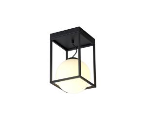 Desigual Small Short Semi Flush, 1 Light E27, Matt Black