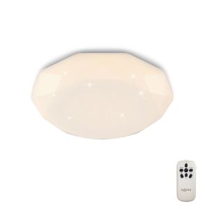 Diamante Ceiling 24W LED With Remote Control 3000K-6500K,1400lm,White Acrylic,3yrs Warranty