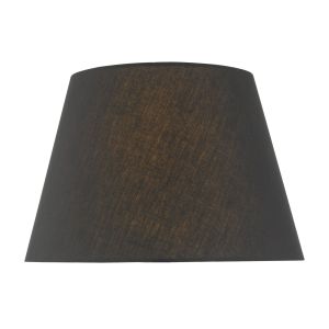 Dwayne E27 Black Linen Tapered 39cm Drum Shade (Shade Only)