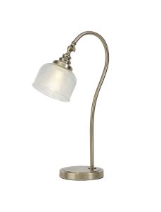 Elisha Table Lamp 1 Light E27 Antique Brass/Prismatic Glass