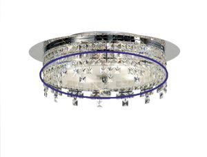 Diyas ILG30263 Esta Large Round Frosted / Clear Replacement Glass For IL30263