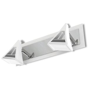 Filippo Linear Spot Light 2 Light LED 10W 3000K, 900lm, Matt White/Polished Chrome, 3yrs Warranty