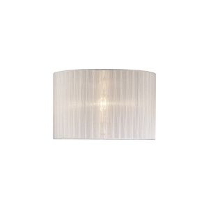 Florence Round Organza Shade White 360mm x 230mm, Suitable For Table Lamp