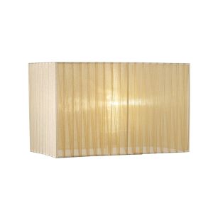 Florence Rectangle Organza Shade, 400x210x260mm, Soft Bronze, For Floor Lamp