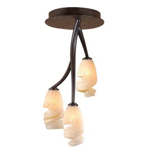 Forest Ceililng 3 Light G9, Brown/Black Oxide