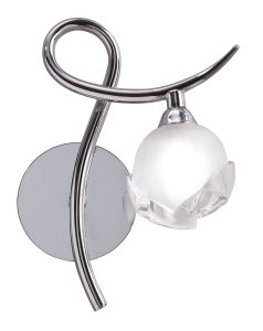 Fragma Wall Lamp Right Switched 1 Light G9, Polished Chrome