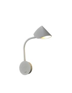 Goa Wall Lamp Switched, 7W LED, 3000K, 705lm, White, 3yrs Warranty