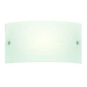 ENDON-HADLEY-1WBWH Hadley Single Wall Light White Glass/Satin Chrome Finish