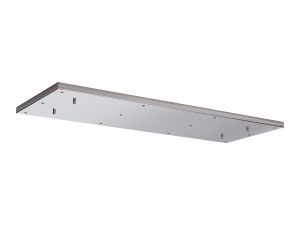Hayes 12 Hole 1100mm x 400mm Linear Rectangle Ceiling Plate Polished Chrome