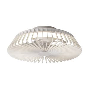 Himalaya Mini 53cm 70W LED Round Ceiling Light With 30W DC Reversible Fan, 2700-5000K Tuneable White, 4900lm, Remote Control, White, 3yrs Warranty