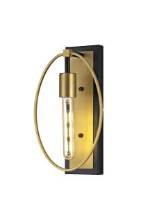 Hoop Wall Lamp, 1 Light E27, Sand Gold/Matt Black