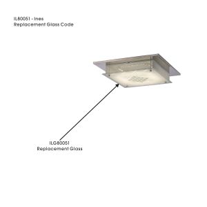 Diyas ILG80051 Ines Square Replacement Glass With Crystal For IL80051