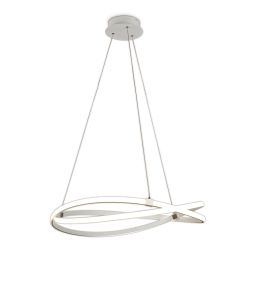 Infinity Blanco Pendant 60W LED 2800K, 4500lm, Dimmable White/White Acrylic, 3yrs Warranty
