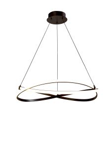 Infinity Pendant 60W LED 2800K, 4500lm, Brown Oxide/White Acrylic, 3yrs Warranty