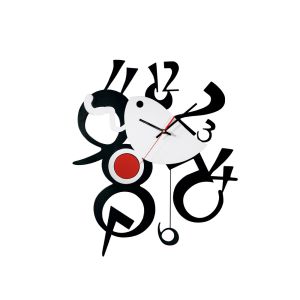 (DH) Infinity Picasso Clock Black/Silver/Red