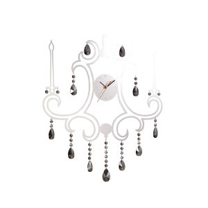 (DH) Infinity Wall Clock Stainless Steel/Smoked Crystal/Clear Crystal