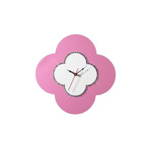 (DH) Infinity Flower Clock Pink/White