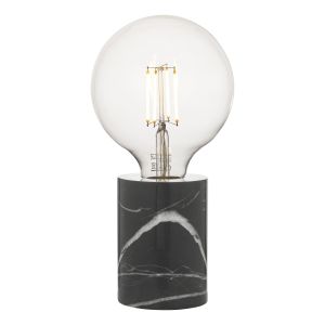 Dar JAX4122 Jaxon Single Table Lamp Marble/Black Finish