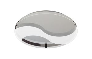 Jersey 45cm Ceiling 20W LED Round 3000K, 1800lm, Polished Chrome/Opal White Glass, 3yrs Warranty