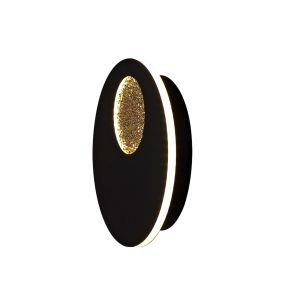 Jupiter Ceiling/Wall Light, 18W LED, 3000K, 590lm, Black/Gold, 3yrs Warranty