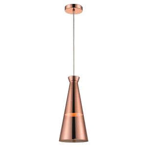 Barret 1 Light E27 Adjustable Smoked Grey Pendant