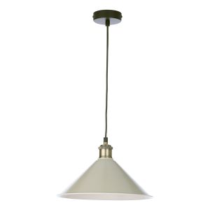 Castillo E27 Non Electric Taupe Metal Shade With White Inner (Shade Only)