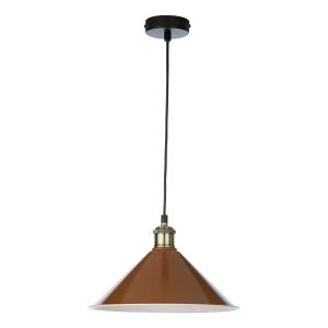 Castillo E27 Non Electric Red/Umber Metal Shade With White Inner (Shade Only)