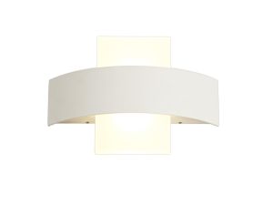 Kinsale Up & Downward Lighting Wall Lamp, 2 x 5W LED, 3000K, 850lm, IP54, Sand White, 3yrs Warranty