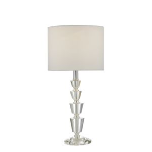 Dar KOD4208 Kody Single Table Lamp Crystal/Polished Chrome With Shade Finish 