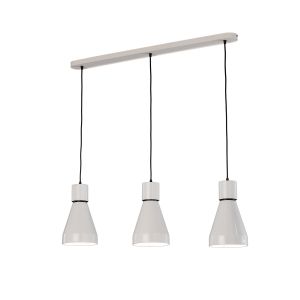 Kos Linear Pendant 3L 3 x E27 Max 40W, White / Black