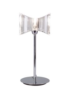 Kromo Table Lamp 1 Light G9 Sraight Frame, Polished Chrome