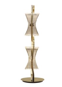 Kromo Table Lamp 2 Light G9 Looped Frame, Antique Brass