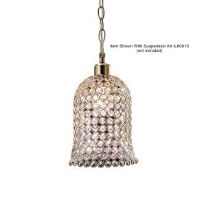 Kudo Bell Non-Electric SHADE ONLY French Gold/Crystal