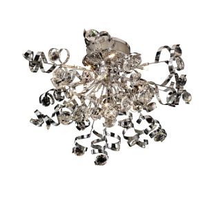 Kurlz Ceiling 15 Light G4 Polished Chrome/Crystal, NOT LED/CFL Compatible