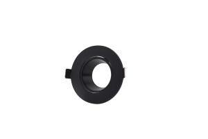 Lamborjini Flush Spotlight Round, 1 x GU10 (Max 12W), Black, Cut Out: 75mm, Lampholder Included