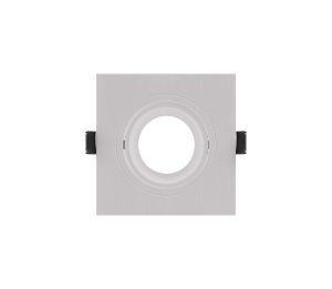 Lamborjini Flush Spotlight Square, 1 x GU10 (Max 12W), White, Cut Out: 75mm, Lampholder Included