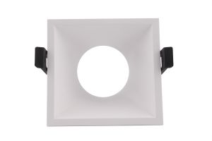 Lamborjini Funnel 45°, 85mm Cut Out, Spotlight Square, 1 x GU10 (Max 12W), White, Lampholder Included