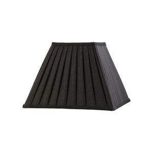 Leela Square Pleated Fabric Shade Black 150/300mm x 225mm