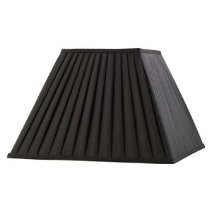 Leela Square Pleated Fabric Shade Black 200/400mm x 275mm